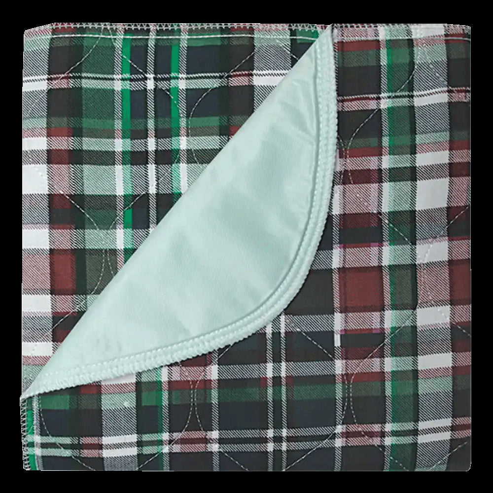 Because Reusable Underpad Heavy Absorbency, Plaid 34 X 36 Inch