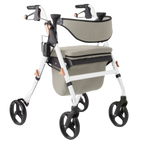 White Aluminum Premium Folding Rollator Walker