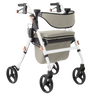 White Aluminum Premium Folding Rollator Walker