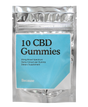 Package of 10 CBD gummies 20mg broad spectrum hemp extract per gummy dietary supplement