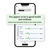You appear to be in good health and wellness based on the biomarker levels in your blood sample