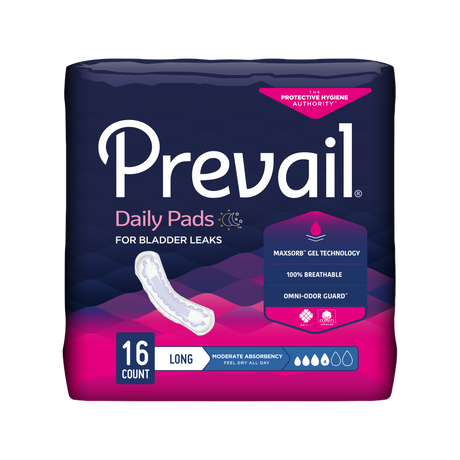 Prevail incontinence moderate absorbency 16 count