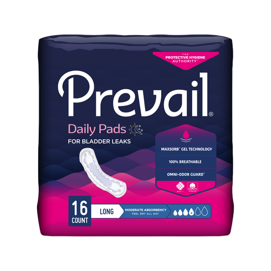 Prevail incontinence moderate absorbency 16 count