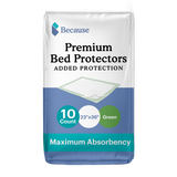 Premium bed protectors added protection 10 count maximum absorbency