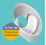Disposable underwear with a booster pad inside. Fits in protective underwear