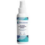 Because no rinse cleansing spray on white background
