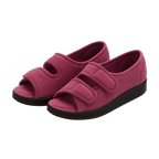 Velvet pink, closure open toed sandals