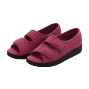 Velvet pink, closure open toed sandals