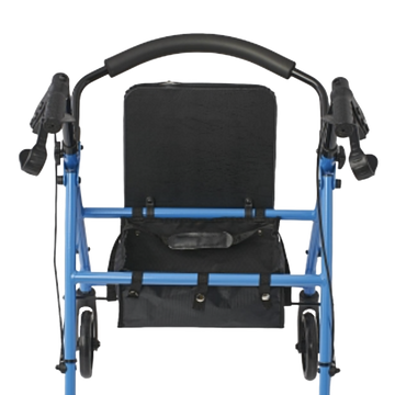 Light Blue Comfort Folding Steel Rollator Walker 