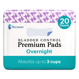 Bladder control premium pads overnight absorbs up to 3 cups