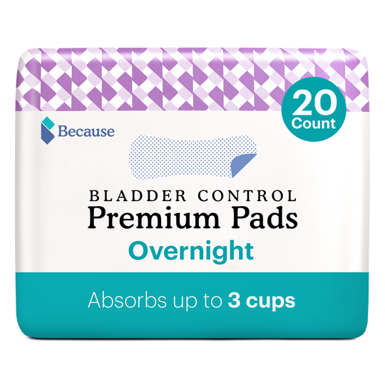 Bladder control premium pads overnight absorbs up to 3 cups