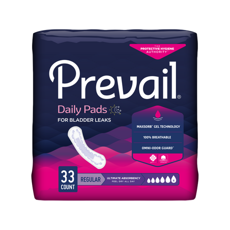Prevail ultimate absorbency regular length 33 count