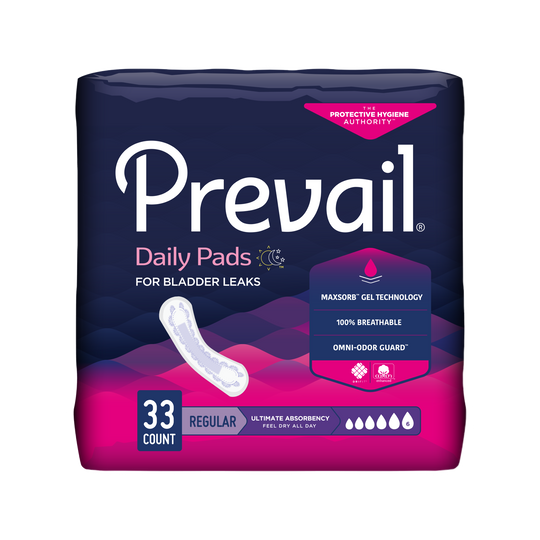 Prevail ultimate absorbency regular length 33 count