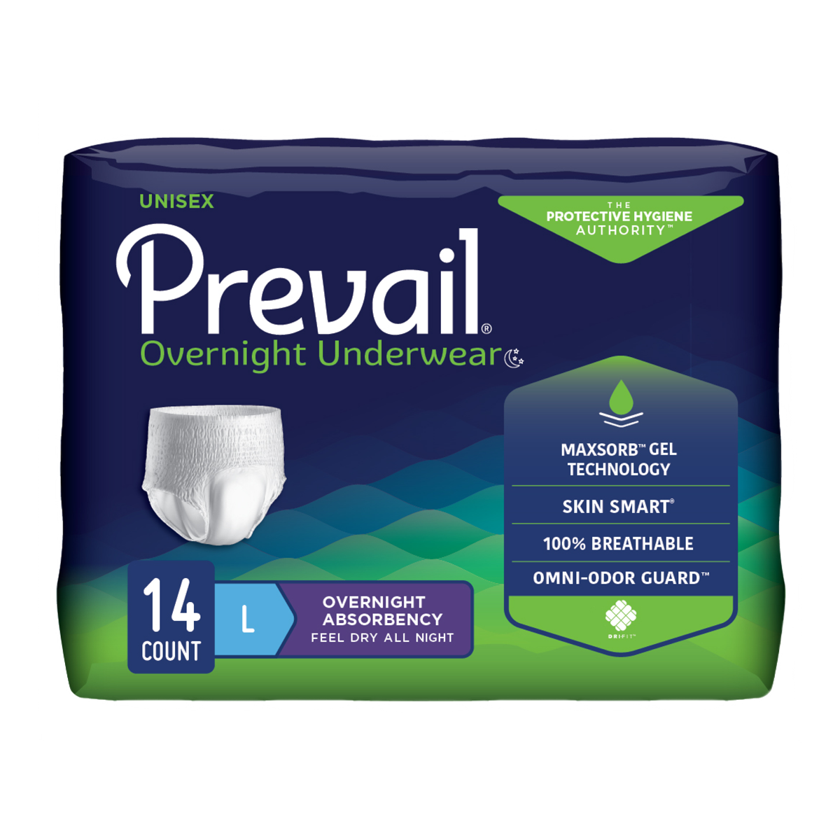 Prevail overnight underwear for men and women