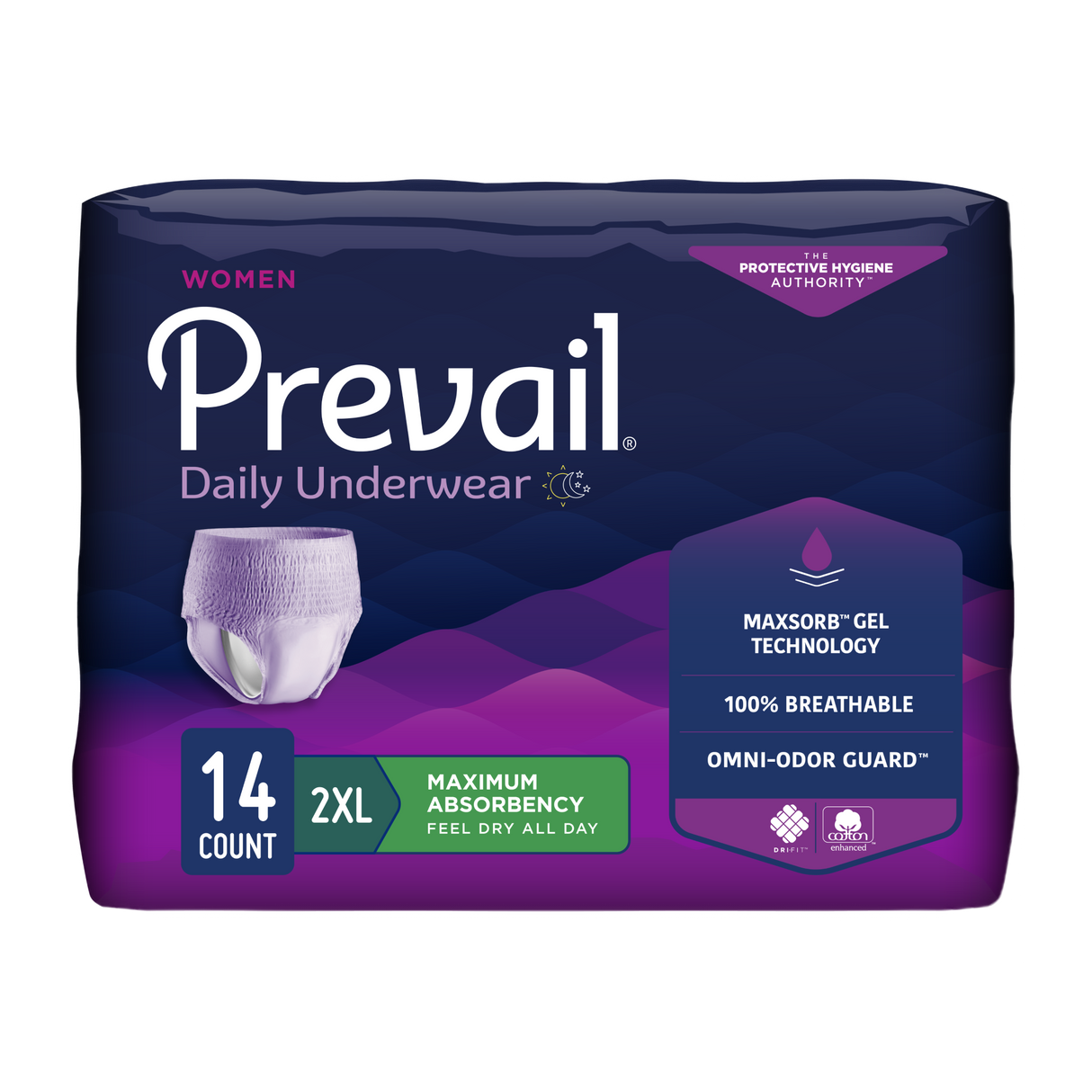 Prevail womens max absorbency underwear pack