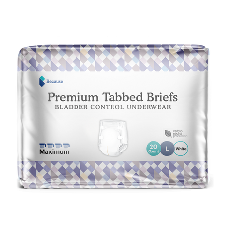 Package of Because Premium Tabbed briefs