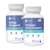 Two packs of vitamins including sleep support natural sleep aid and ultimate join support supplements. 60 capsules. 