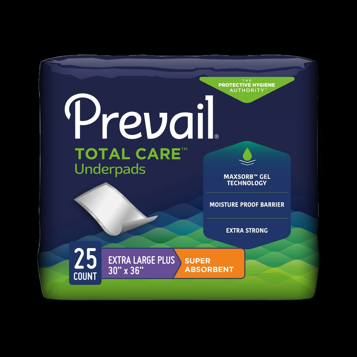 Prevail Total Care Underpads, Super Absorbent, Extra Large Plus, 30
