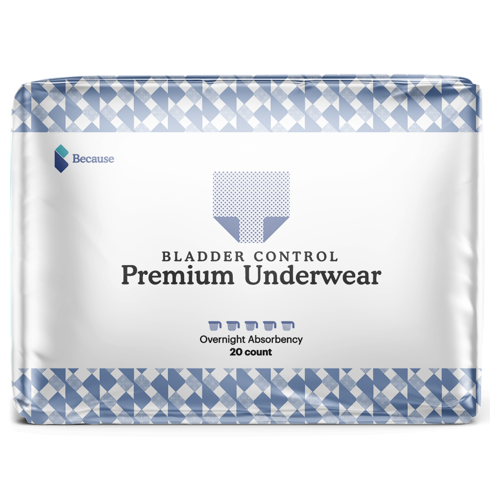 Because Premium Underwear for Women (Overnight) Packaging 20 Count