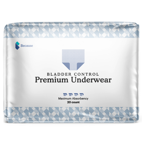 Because Bladder Control Premium Underwear 20 Count 